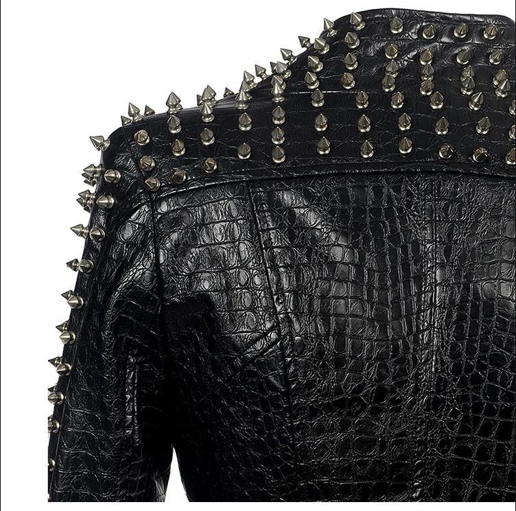 Women's Winter Street Hipster Zipper Imitation Leather Long Jackets