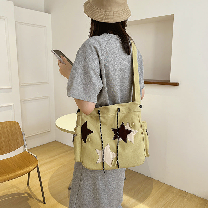 Canvas Female Wind Star Style Large Bags