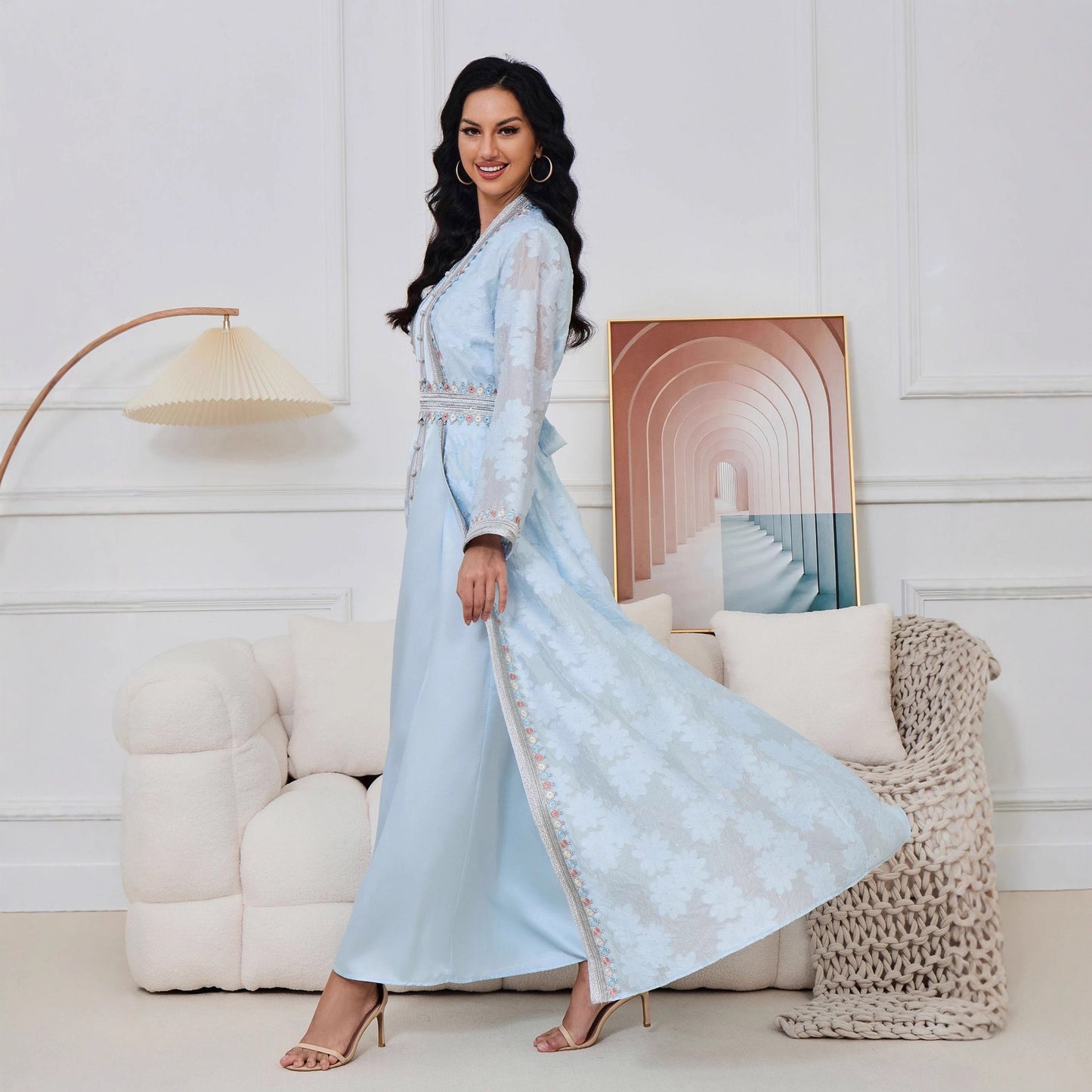 Women's Glamorous Muslim Dress Two-piece Elegant Dresses
