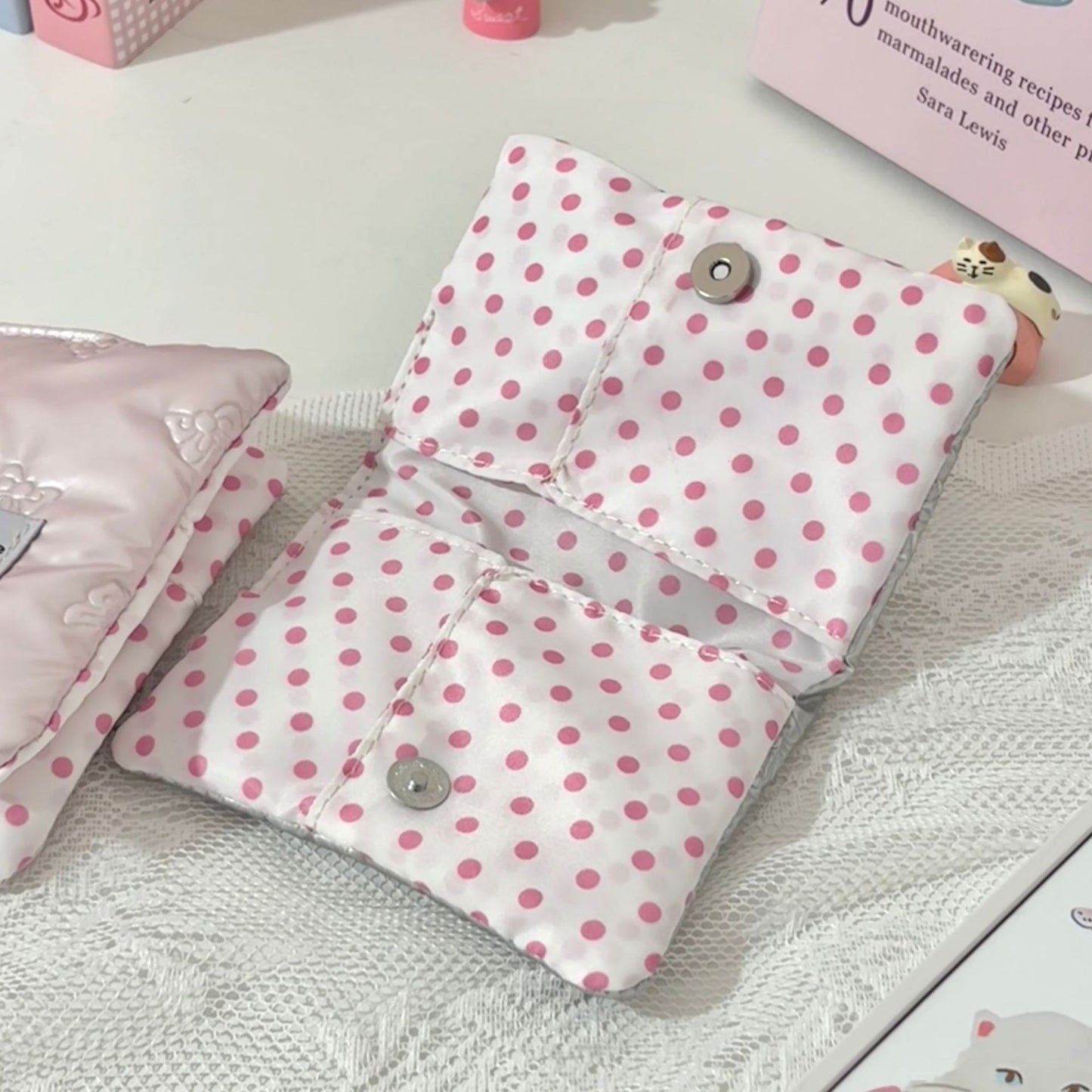 Style Pink Bow Passport Cute Abroad Id Package