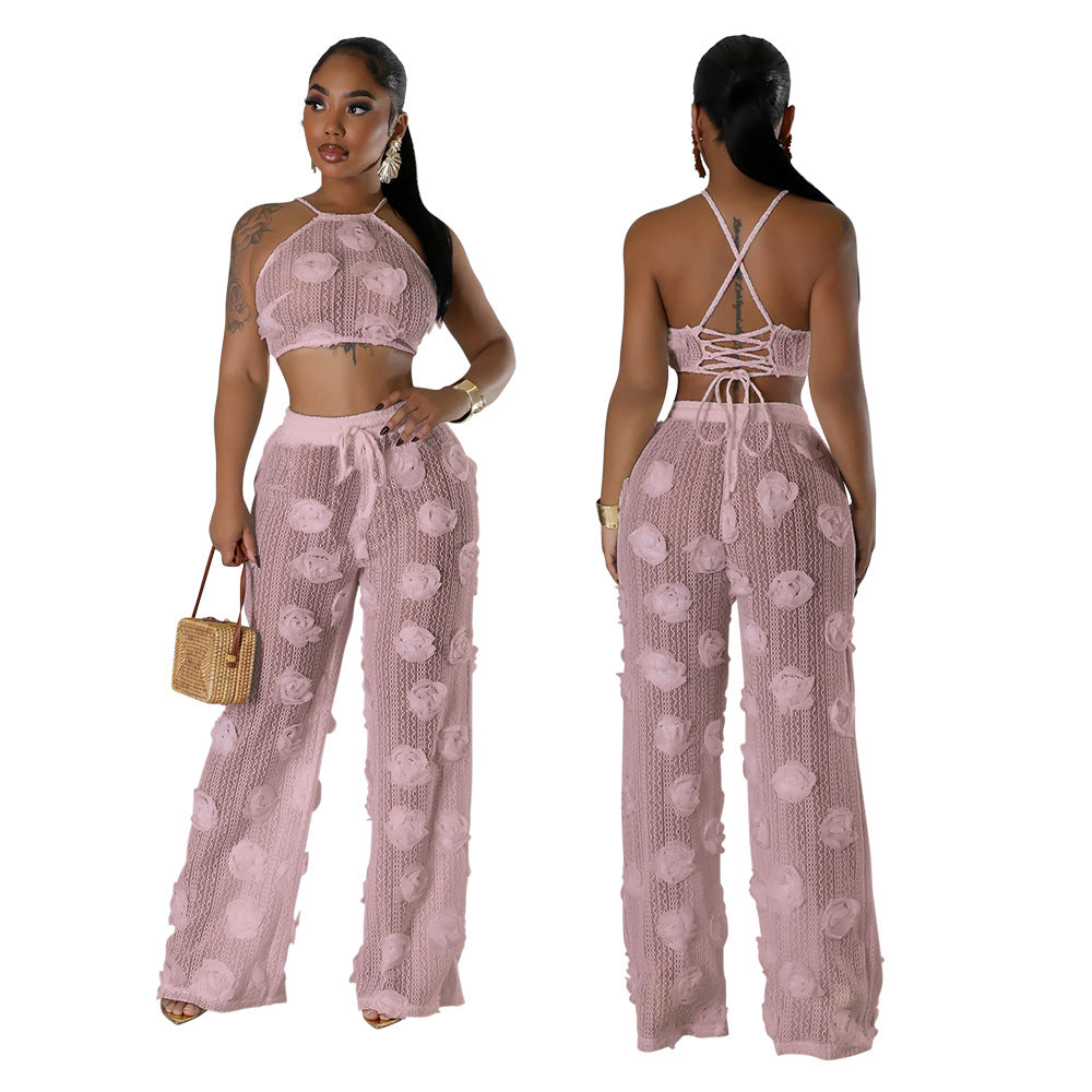 Women's With Loose Slim Trousers Solid Color Suits