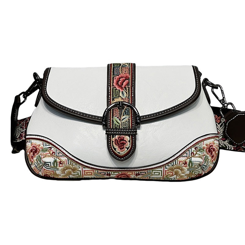 Women's Chinese Style Embroidery With Cheongsam Cotton Crossbody Bags
