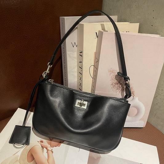 Women's Calfskin Underarm Genuine Leather Retro Fashion Armpit Bags