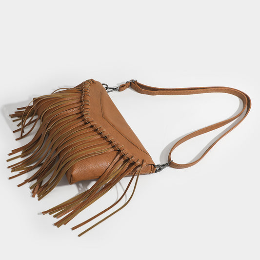 Versatile New Tassel Winter Zipper Personalized Crossbody Bags