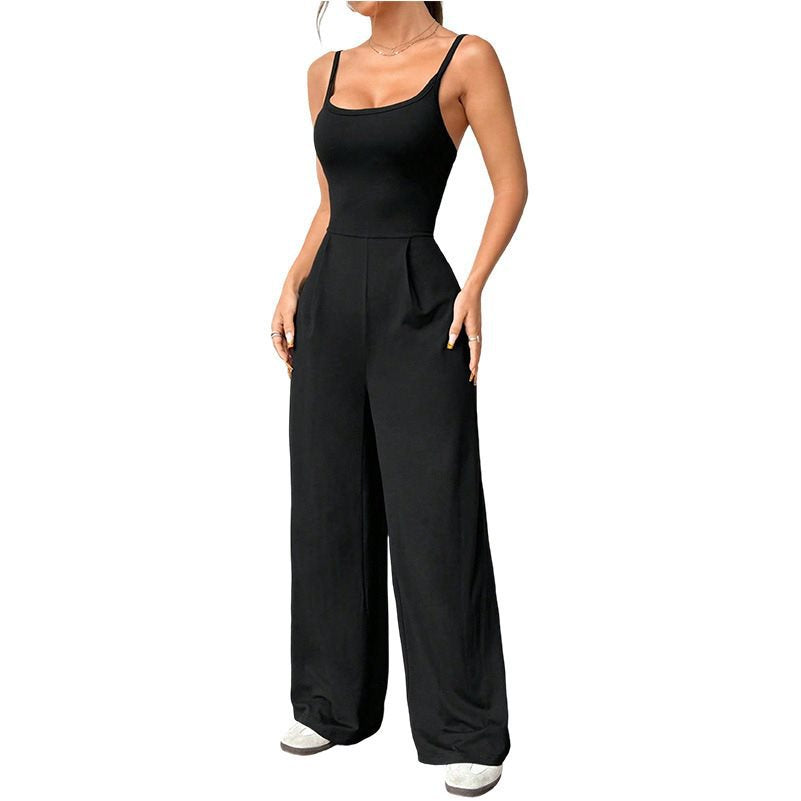 Women's Street Hipster Sling Thin High Waist Women's Jumpsuit/clothing