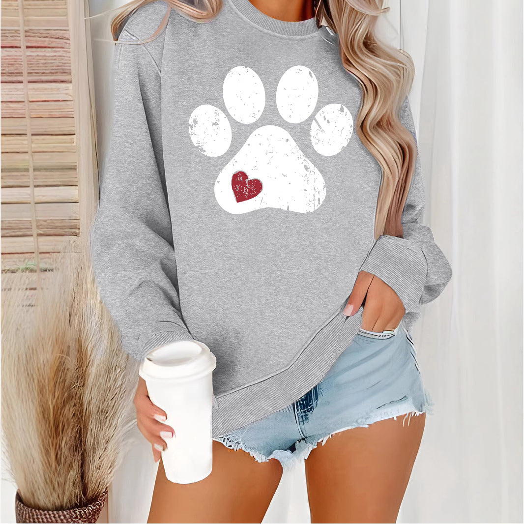 Women's High-grade Printed Autumn Round Neck High Women's Sweater, Sweater