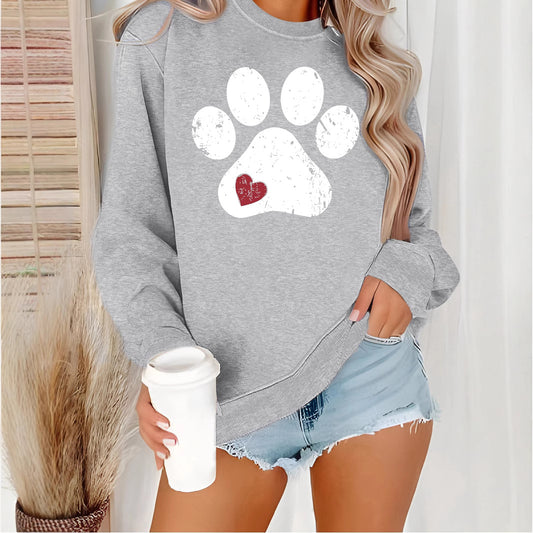 Women's High-grade Printed Autumn Round Neck High Women's Sweater, Sweater