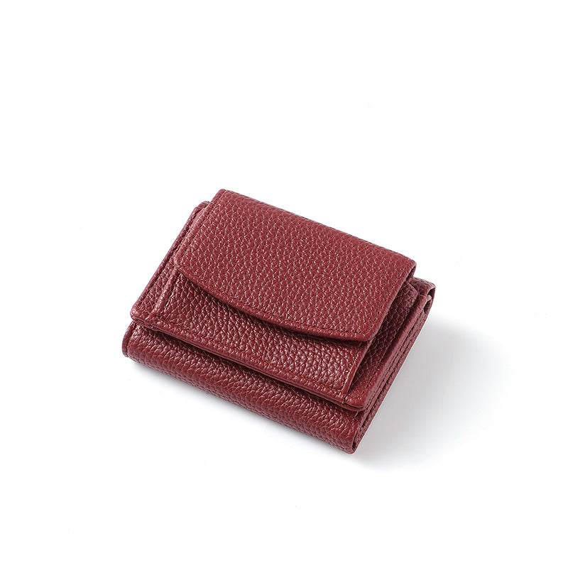 Women's Short Simple Multiple Slots Zipper Mini Bags