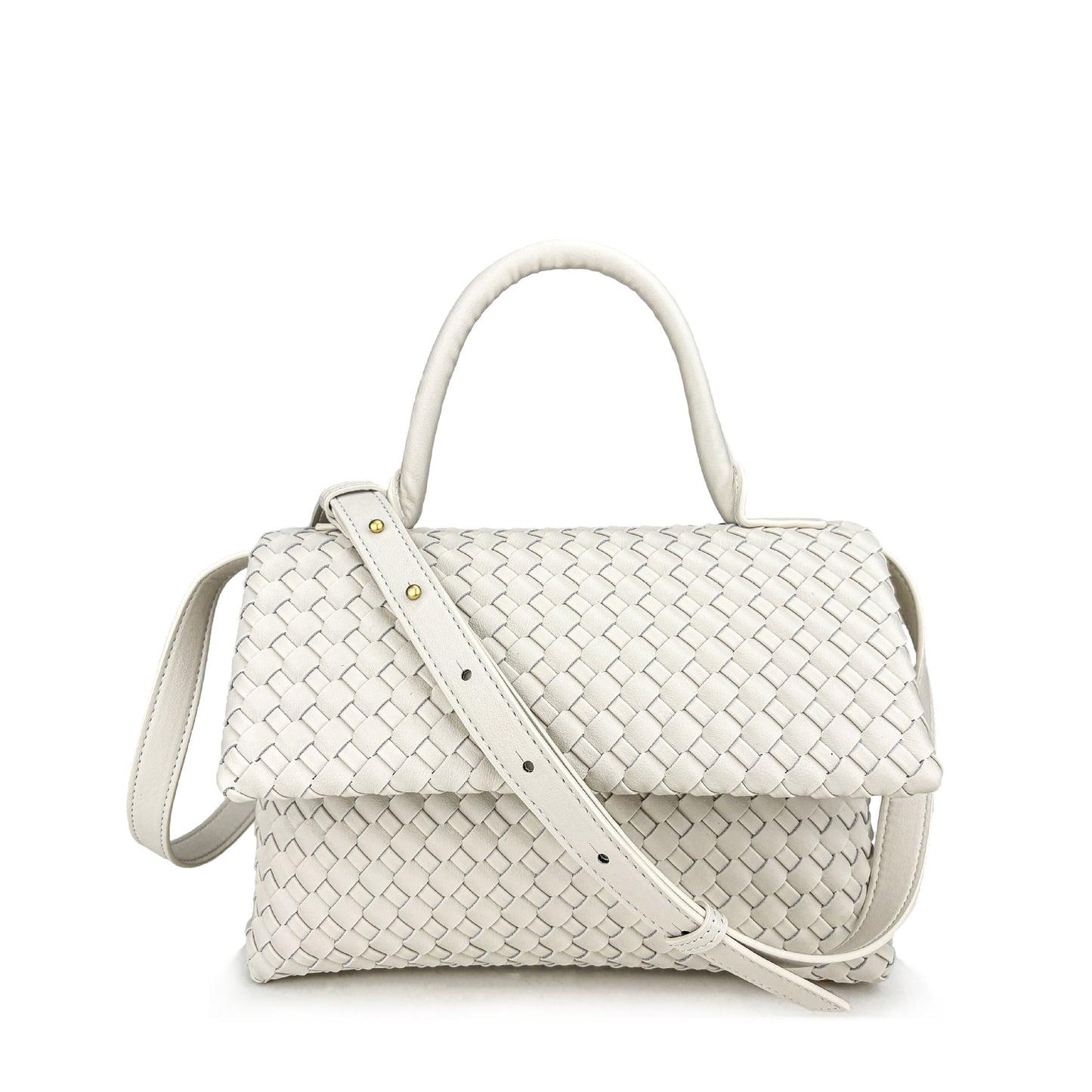 Genuine Leather Woven Fashion Commuter Large Handbags