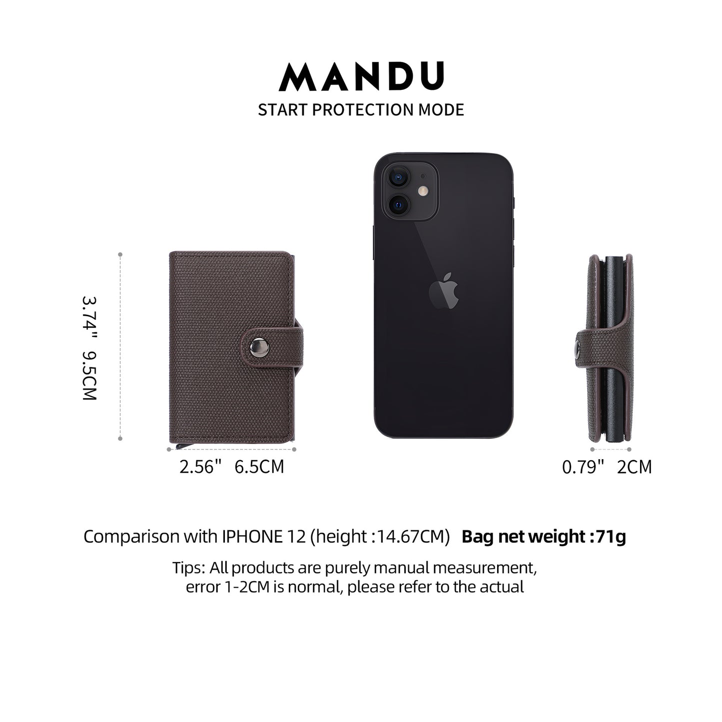 Men's Popular Swiping Clamp Advanced Sense Document Card Holder