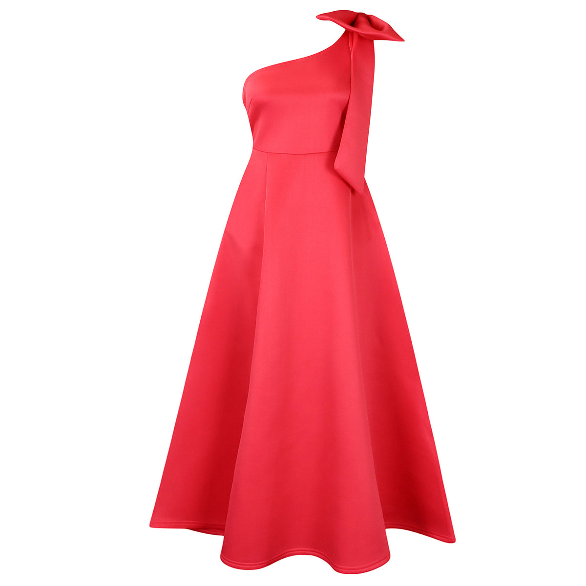 Women's Slant Shoulder Big Bow Sexy Formal Dress