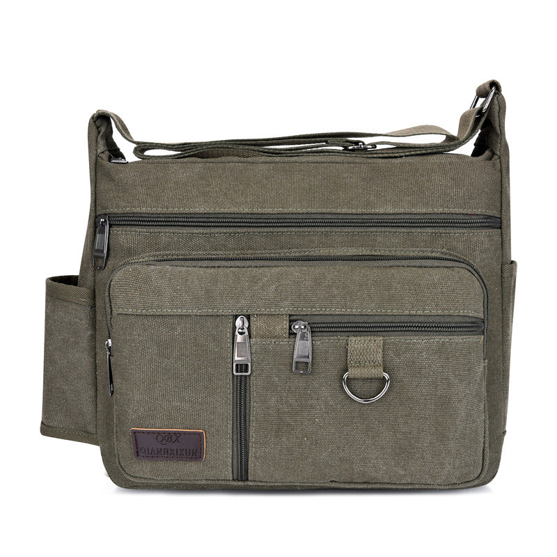 Men's Large Storage Device Canvas Horizontal Men's Shoulder Bags