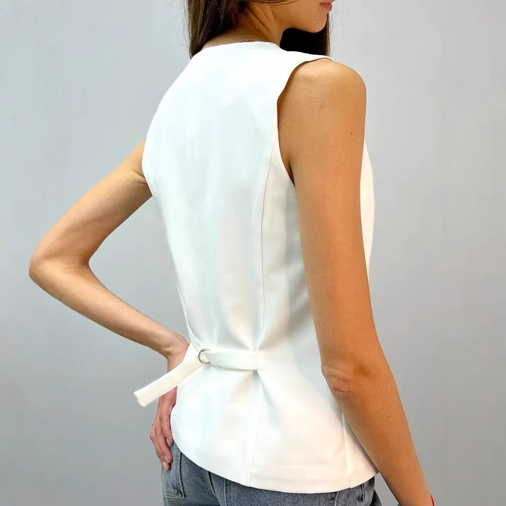 Women's Commuting Fashion Outer Wear Button Solid Color Tops