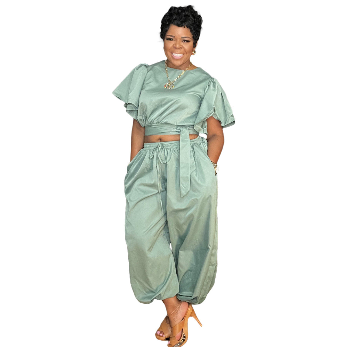 Women's Fashion Sports Street Hipster Two-piece Set Suits