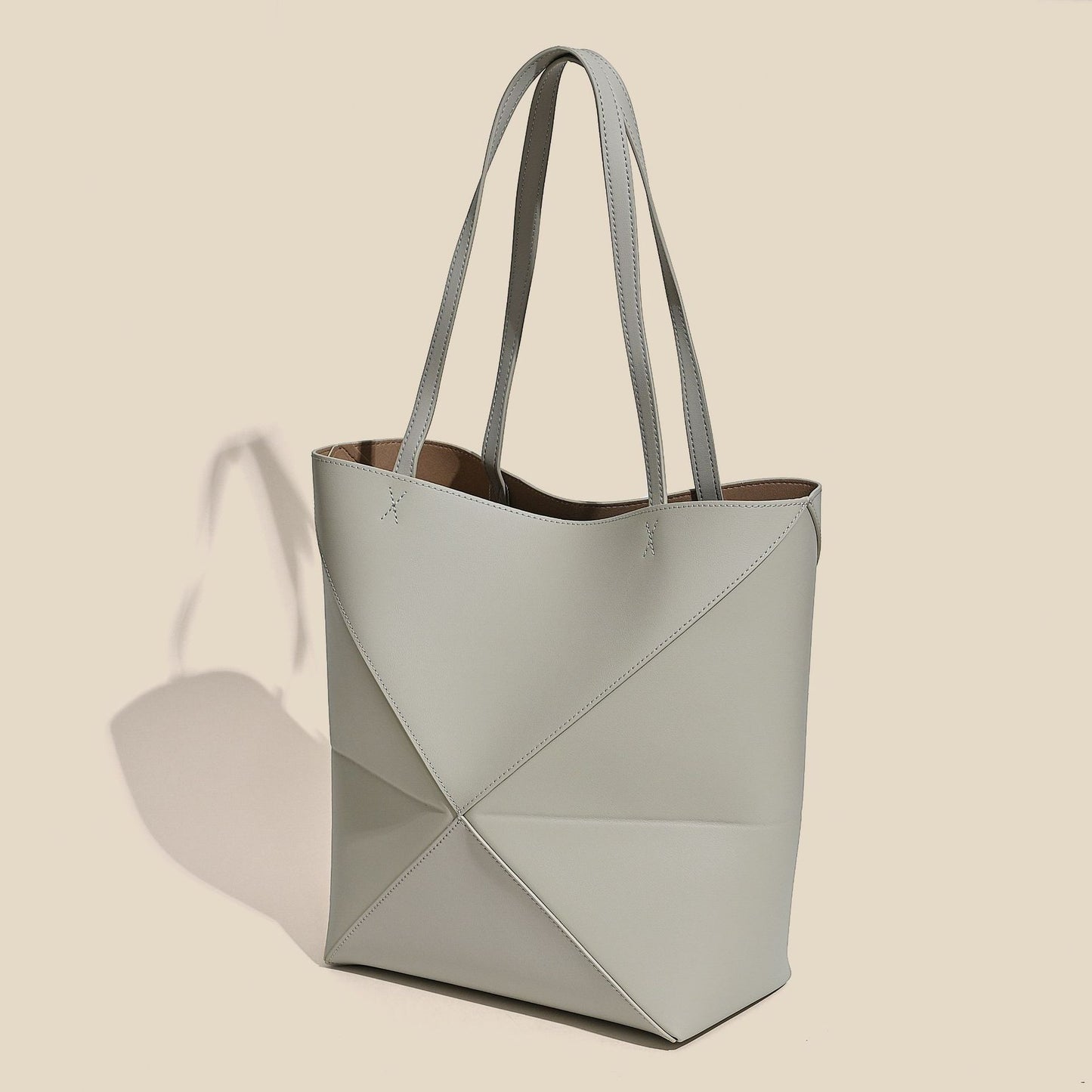 Cowhide Folding Niche High Sense Versatile Handbags