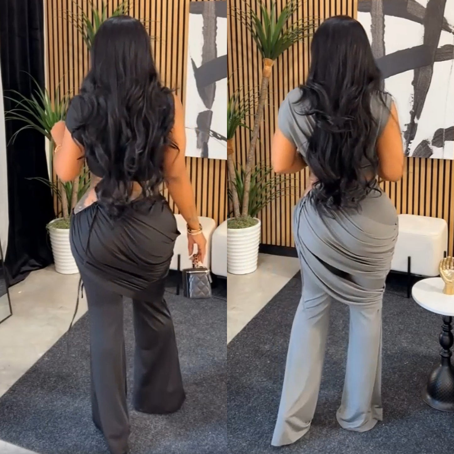 Women's Fashion Wear Casual Sleeveless Trousers Two-piece Suits