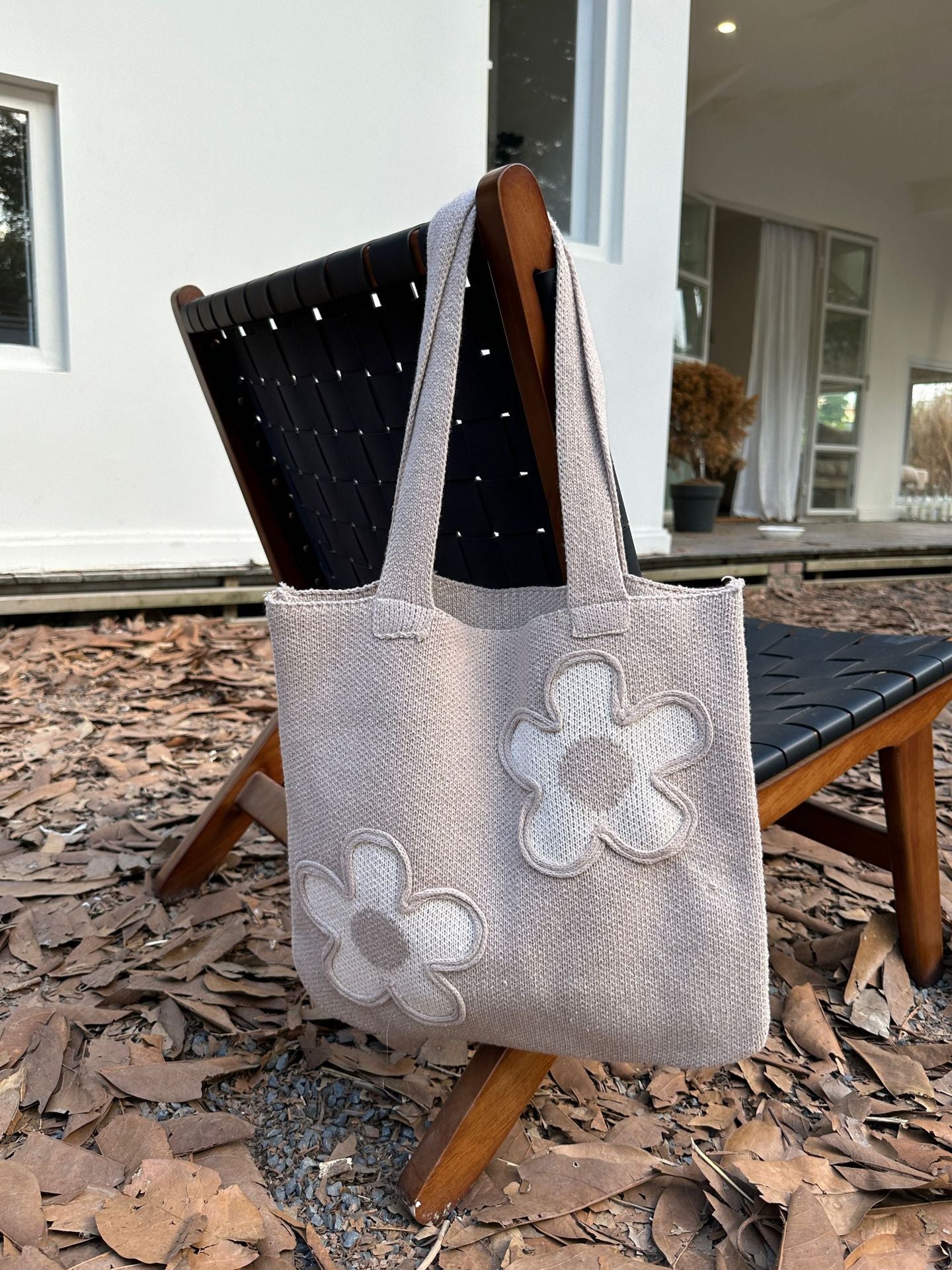Women's & Men's Knitted Wool Woven Portable Shopping Shoulder Bags