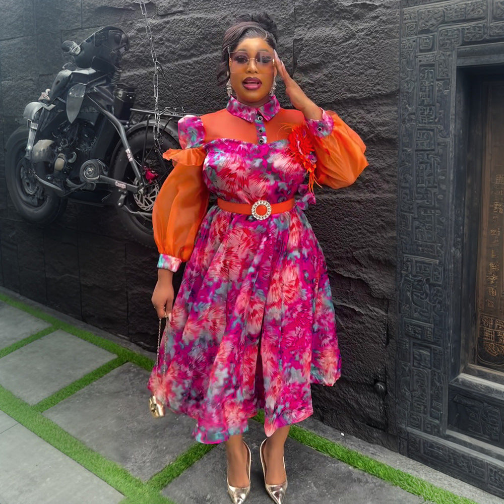 Women's Innovative Popular Colorful Printed Dress Dresses