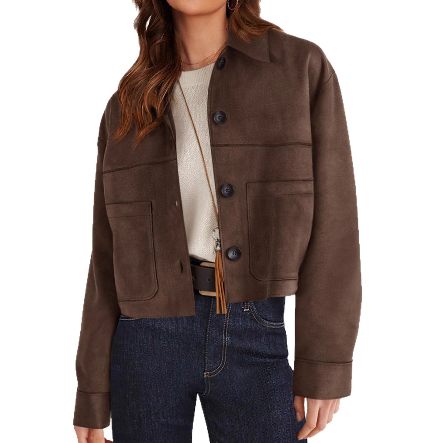 Women's Winter Suede Casual Lightweight Autumn Fashion Clothing