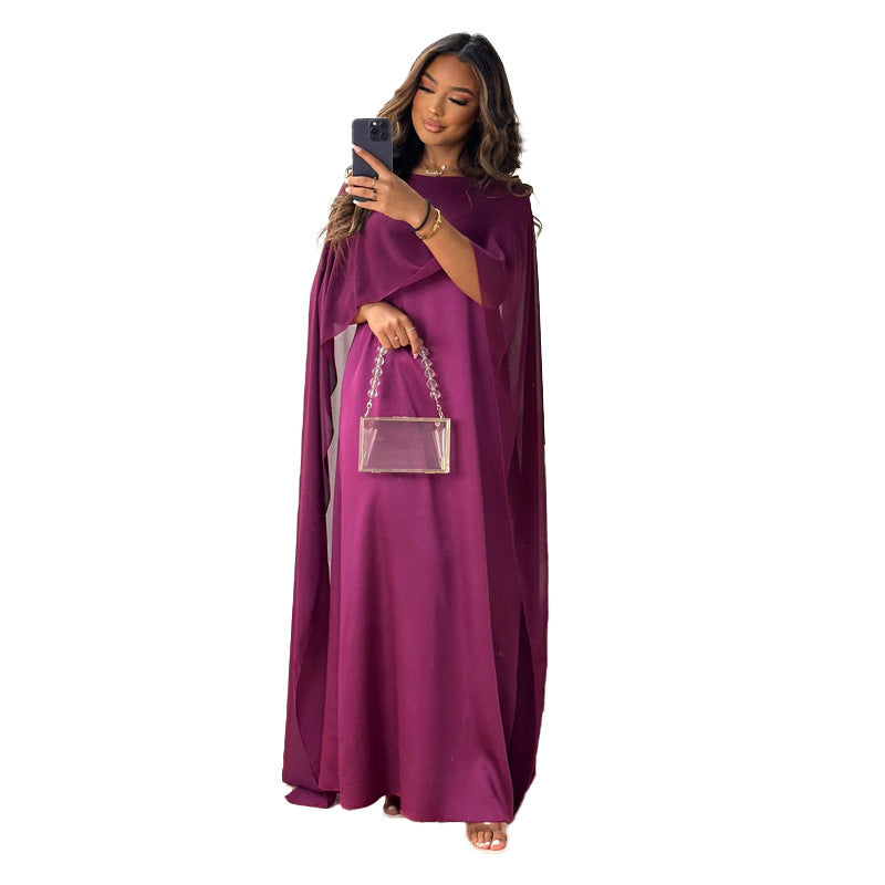 Women's Robe Dress Round Neck Loose Big Dresses