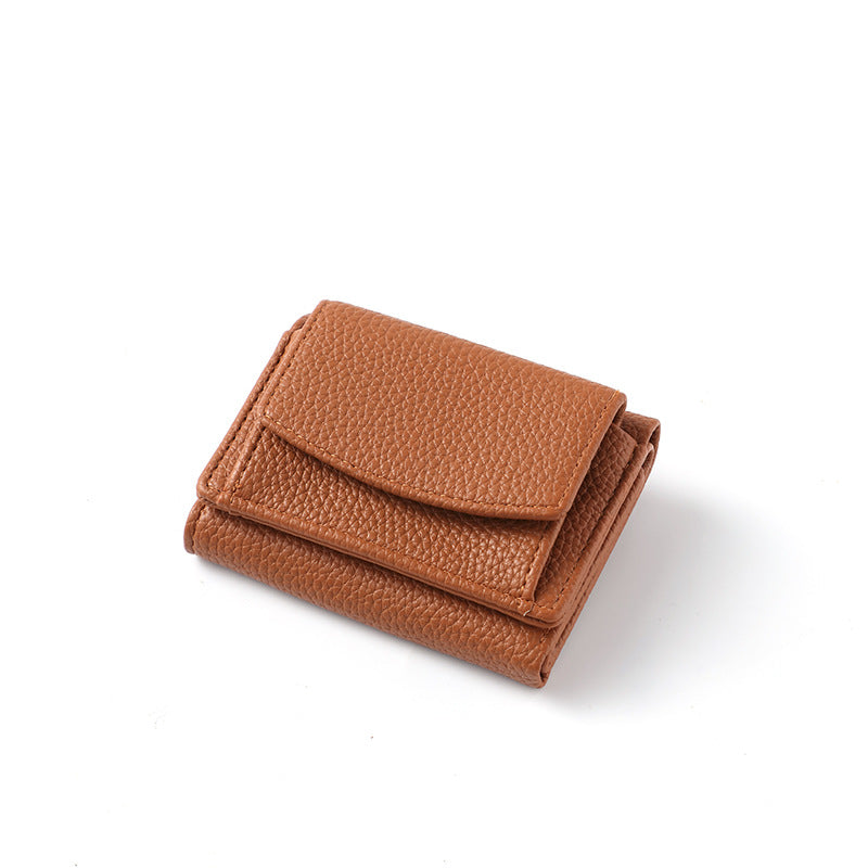 Women's Short Simple Multiple Slots Zipper Mini Bags