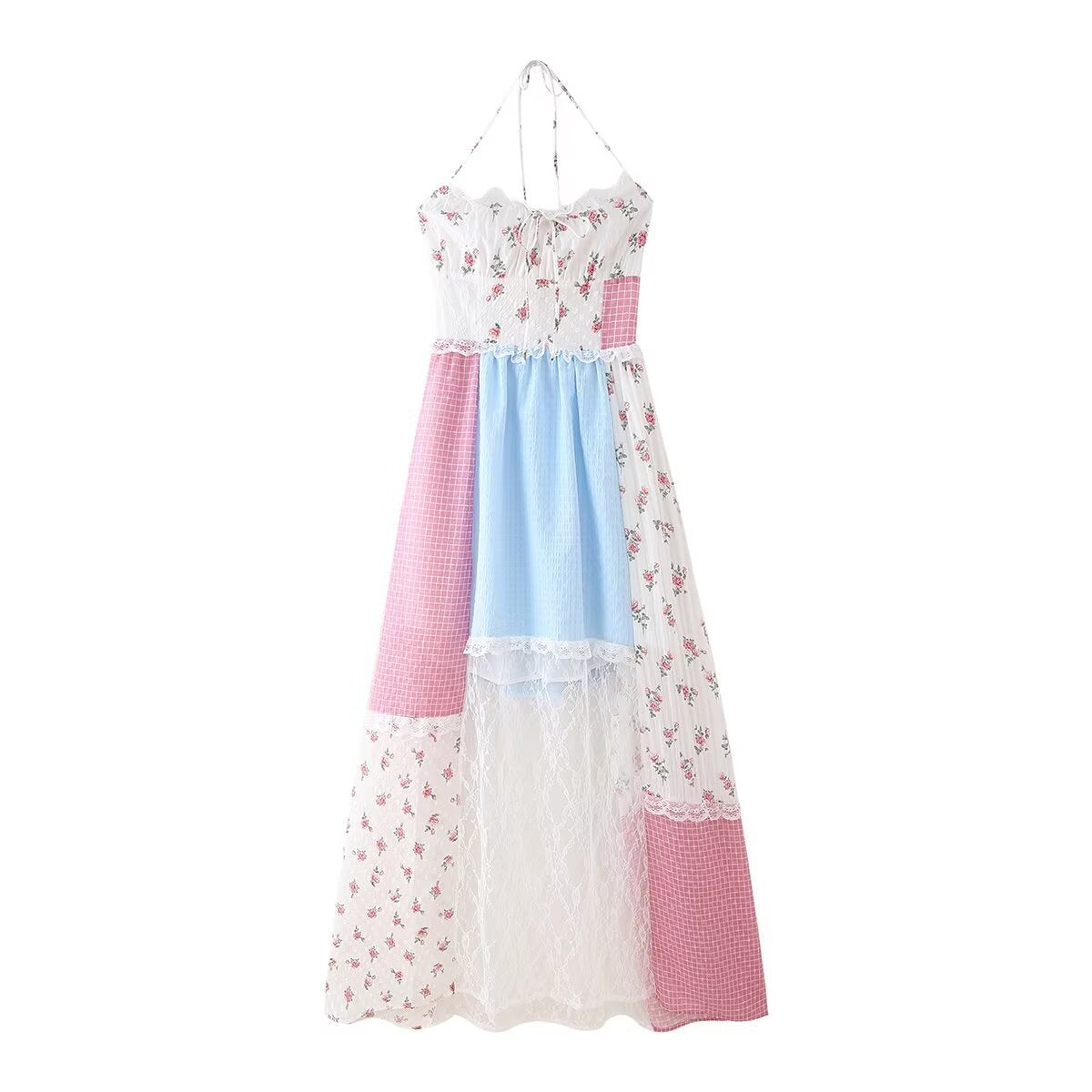 Women's Source Floral Lace Halter Dress Dresses