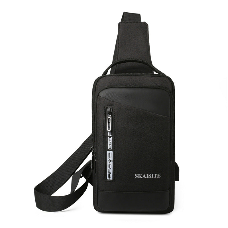 Men's Fashion Large Capacity Korean Charging Men's Chest Bags