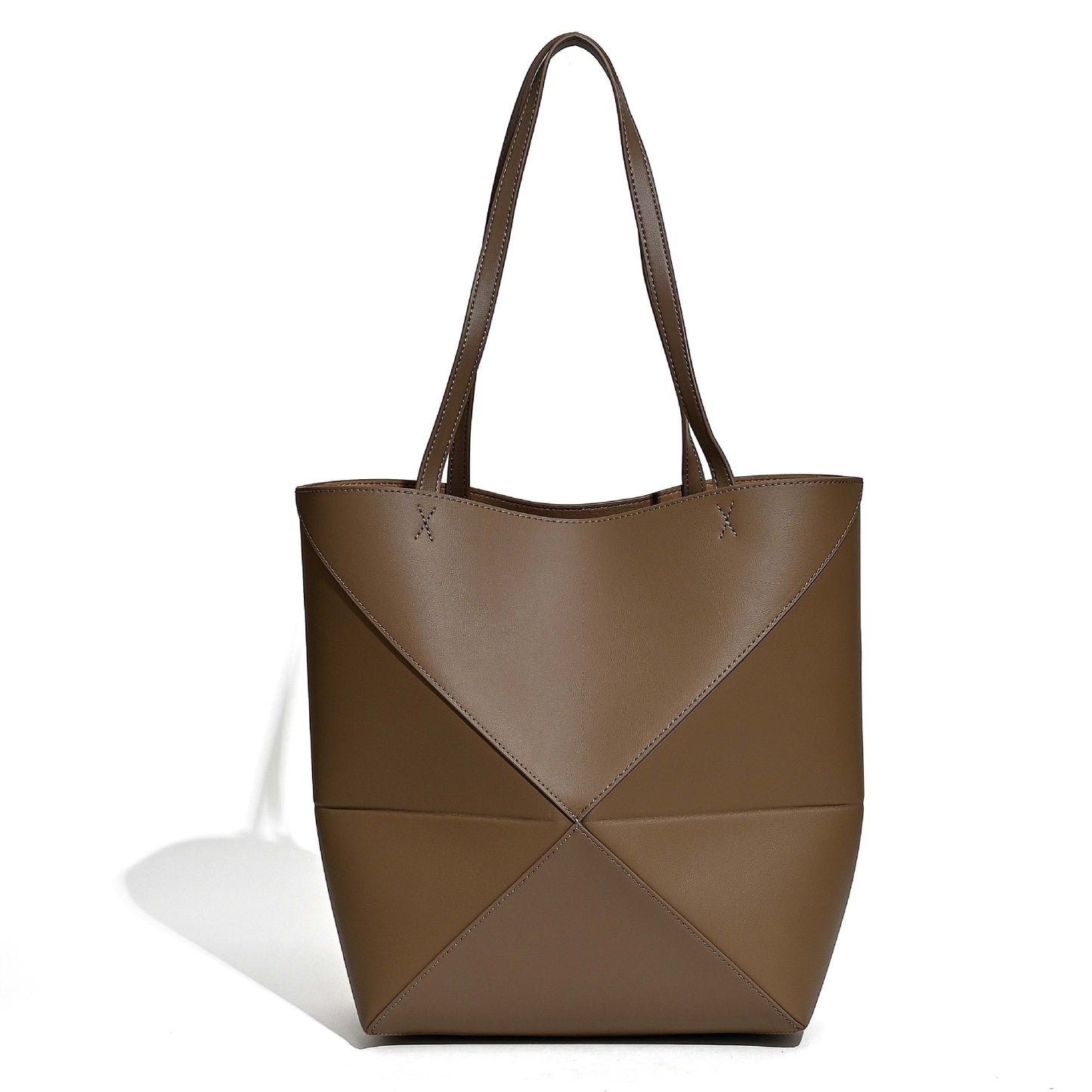 Cowhide Folding Niche High Sense Versatile Handbags