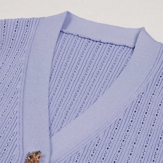 Women's Version Versatile Sleeve Knitted Tup Fishtail Suits