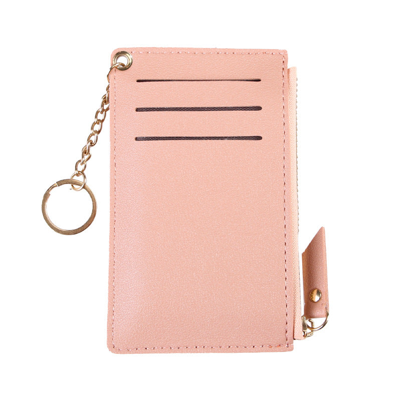 Korean Zip Candy Color Bus Bank Card Holder