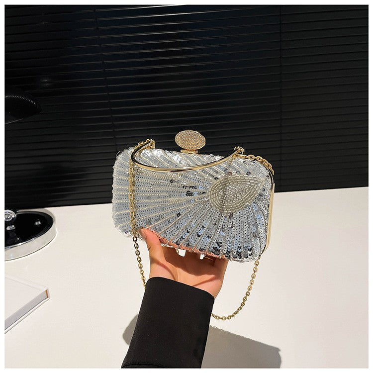 Women's Trendy Hand Holding Dinner Diamond Banquet Evening Bags