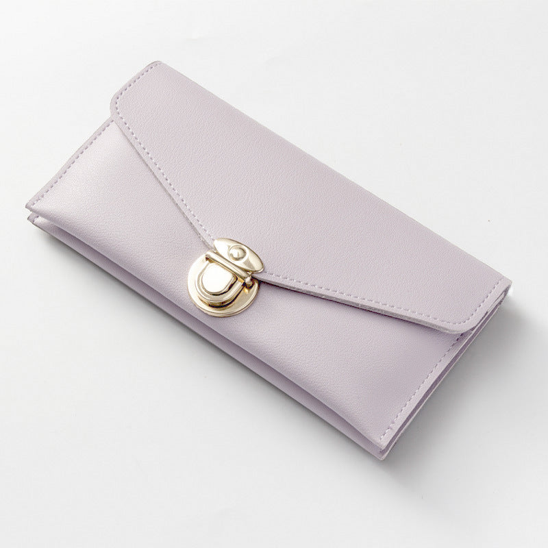 Style Metal Long Multiple Slots Large Ladies Wallets