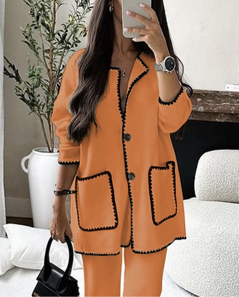 Women's Autumn Fashion Casual Loose Solid Color Suits