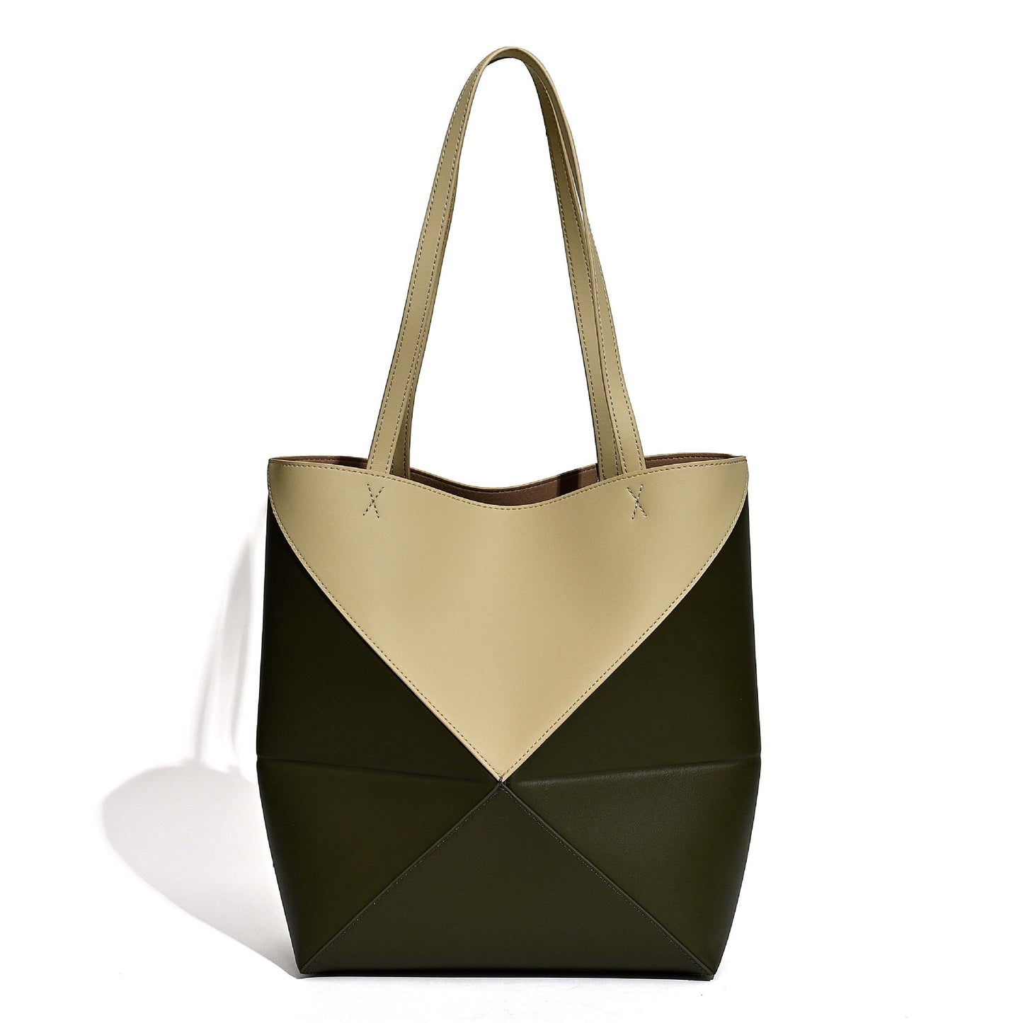 Cowhide Folding Niche High Sense Versatile Handbags