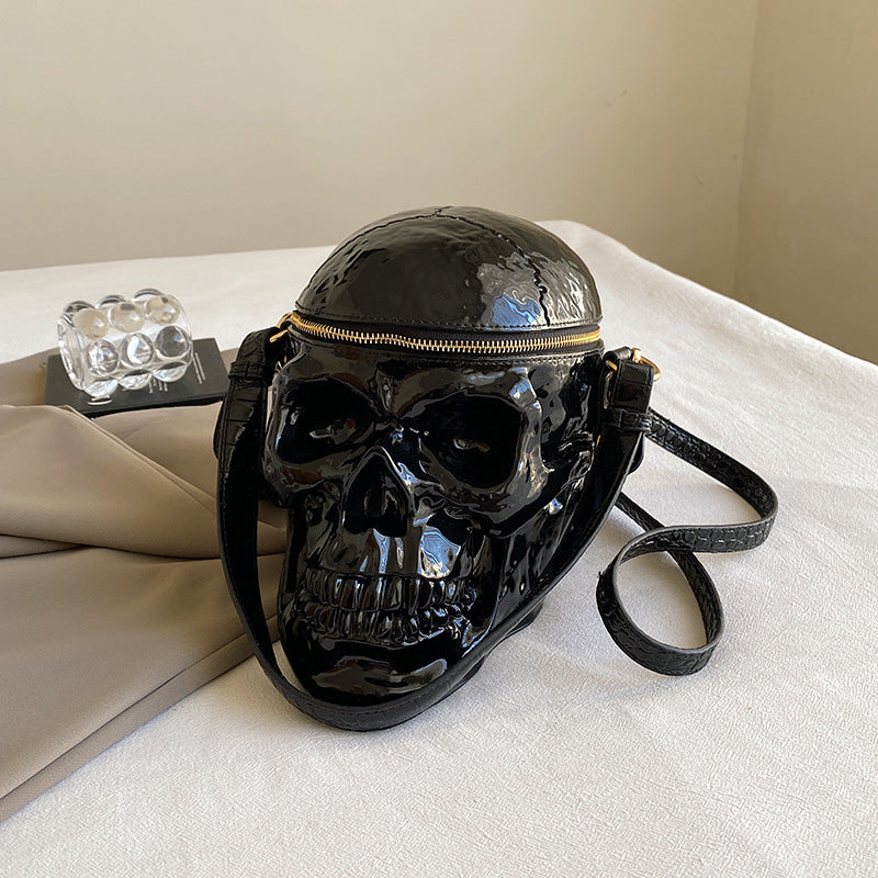 Classy Women's Funny Skull Spoof Portable Handbags