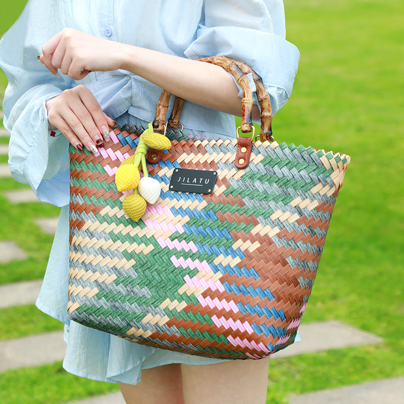 Women's Vegetable Basket Hand-woven Summer Large Capacity Handbags