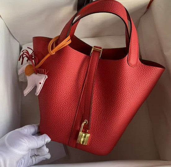 Women's Large Vegetable Basket Layer Cowhide Fashion Handbags