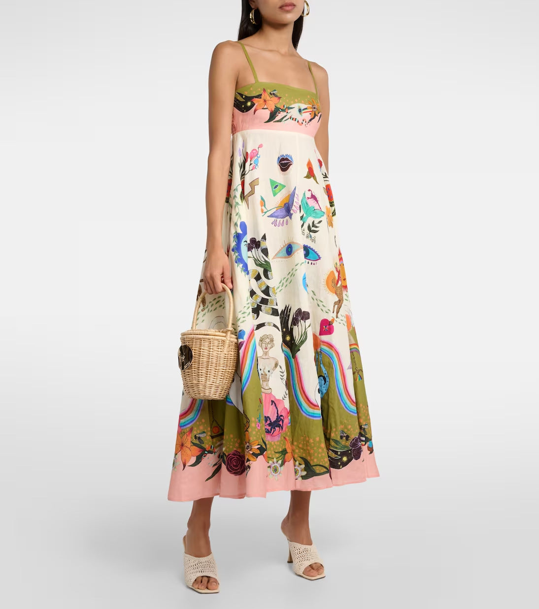 Women's Summer Beach Style Positioning Printing Large Swing Dress