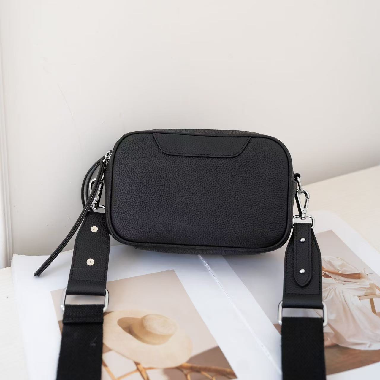 Elegant Women's Nine First Layer Cowhide Crossbody Bags