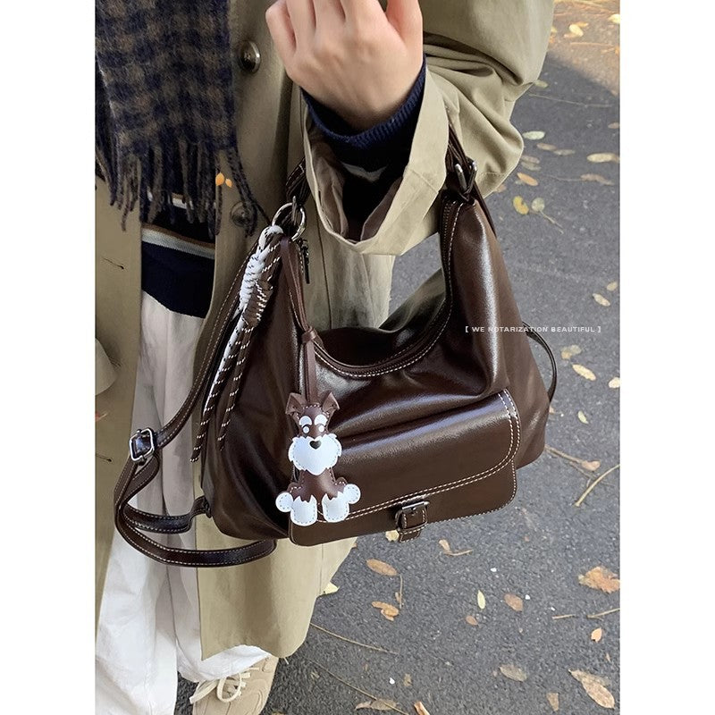 Women's Niche Retro Large Capacity Commuter Crossbody Bags