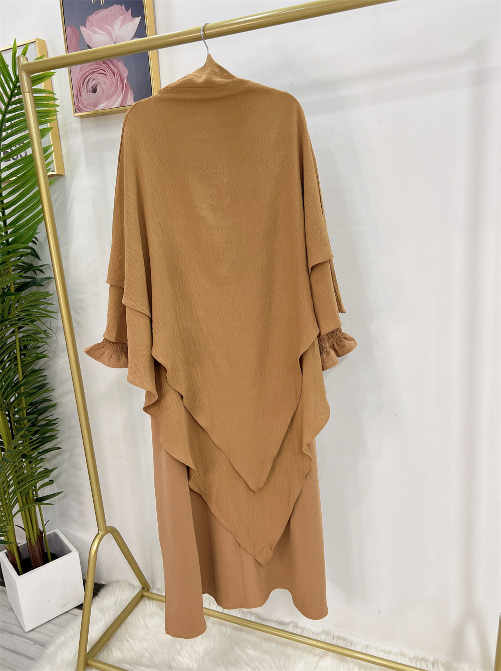 Turkey Solid Color Dress With Headscarf Dresses