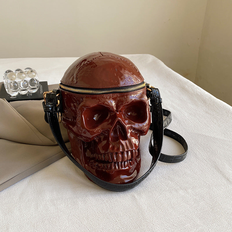 Classy Women's Funny Skull Spoof Portable Handbags