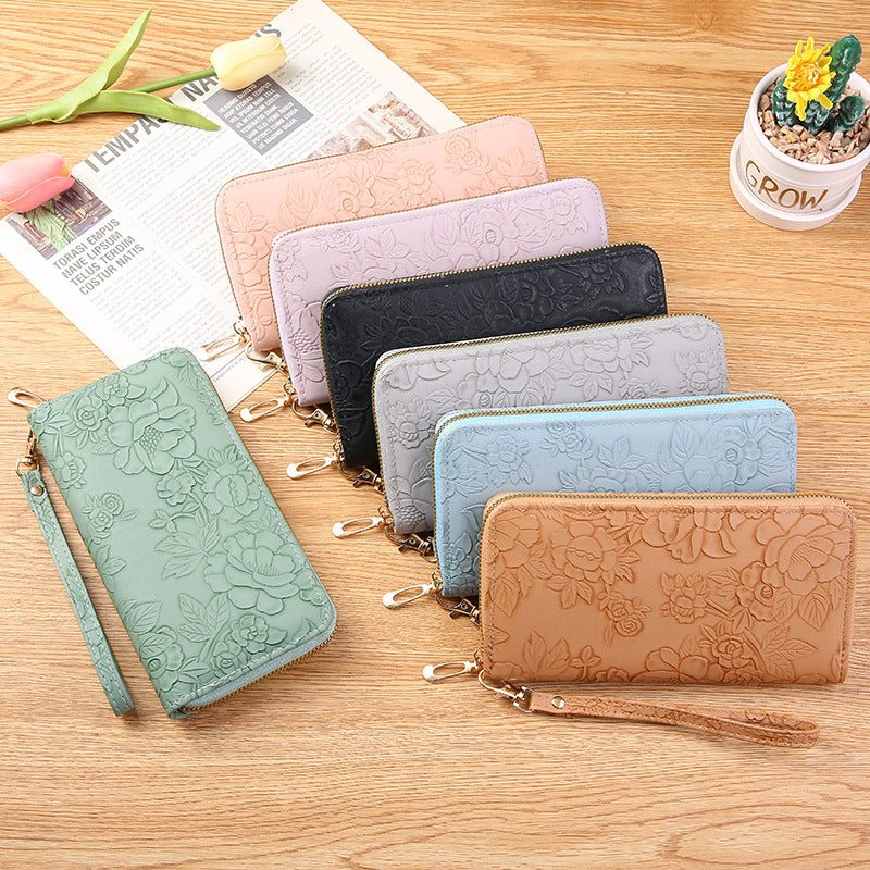 Women's Long Korean Fashion Hand-held Zipper Ladies Wallets