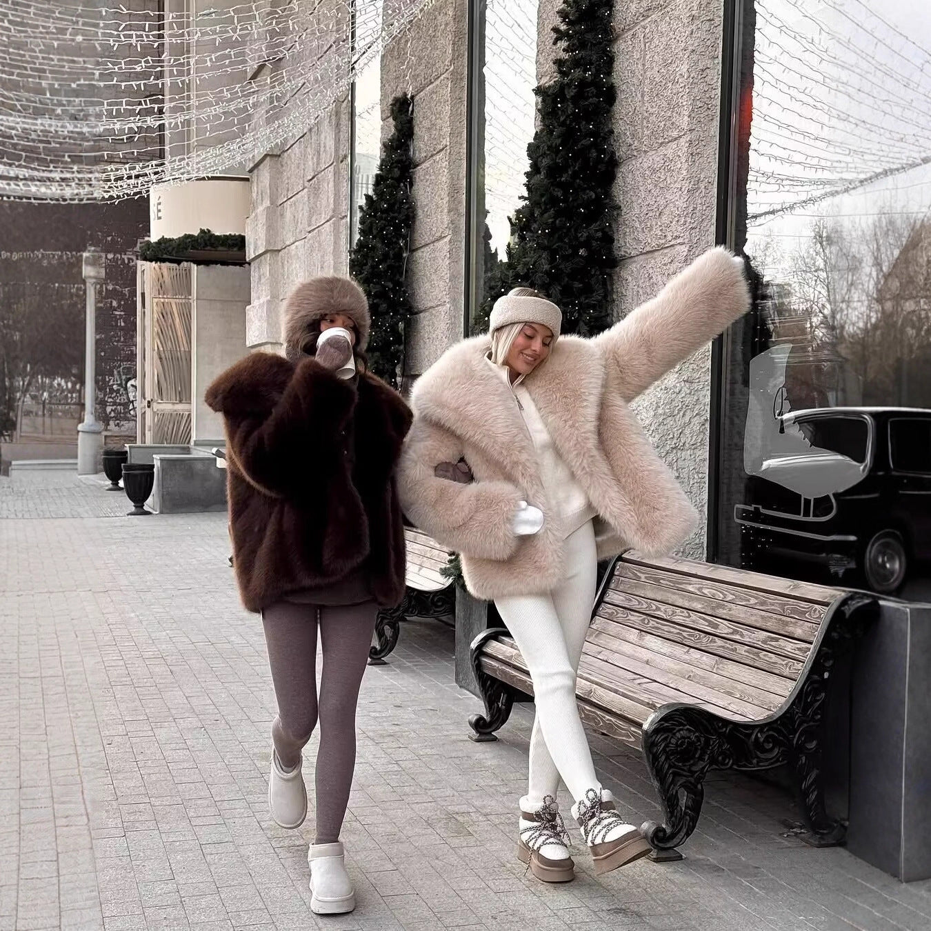 Faux Fur Thick Fluffy Imitation Fox Coats