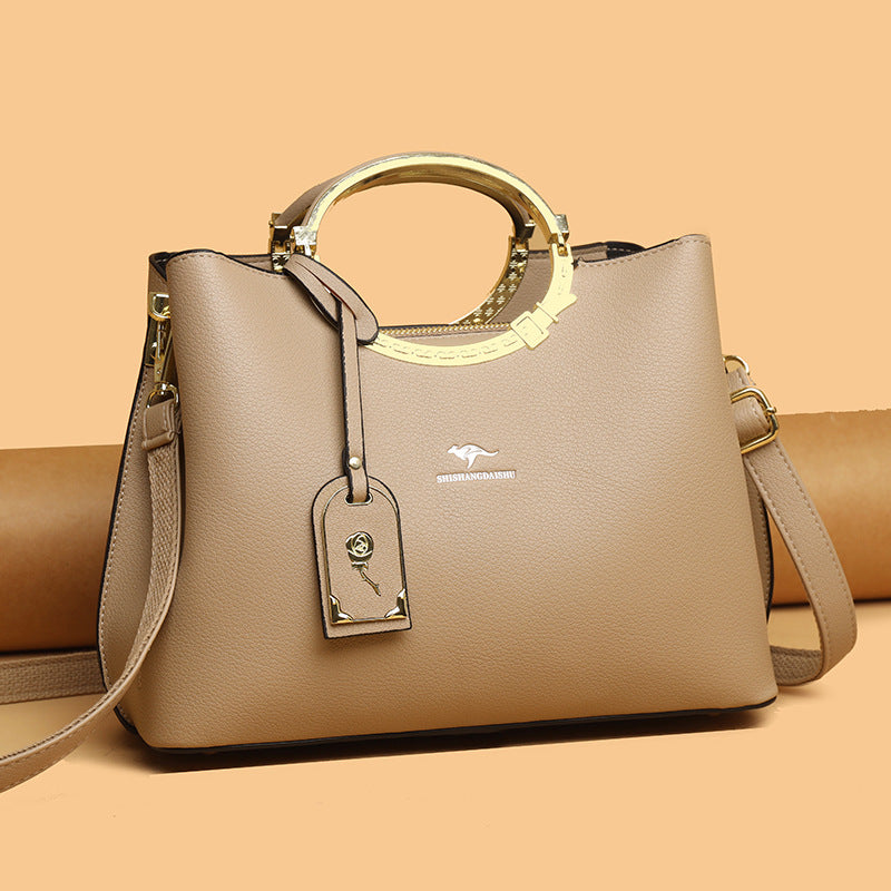 Women's Soft Leather High-grade Fashion Large Handbags