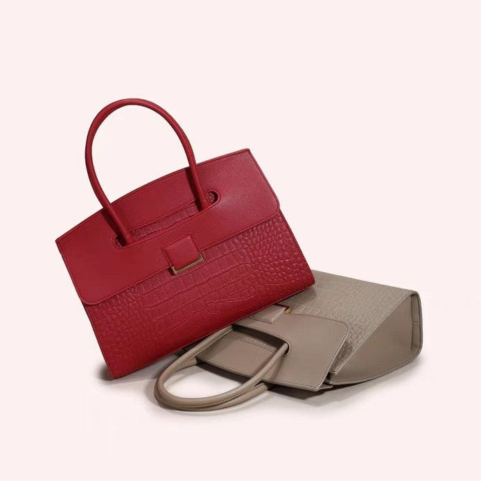 Women's Simple Stone Pattern Trendy High-grade Handbags