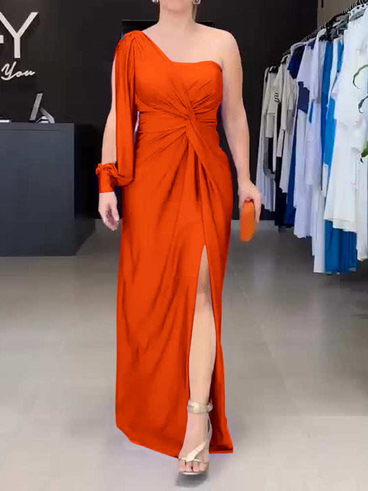 Women's Spring Dress Fashionable Temperament Cinched Waist Dresses