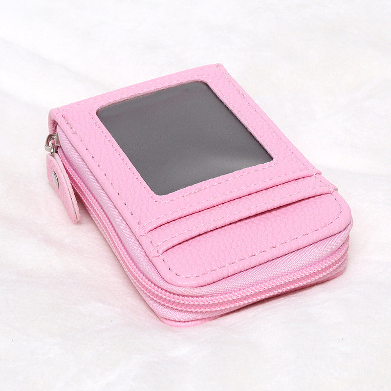 Creative Organ Multifunctional Zipper Vertical Short Card Holder