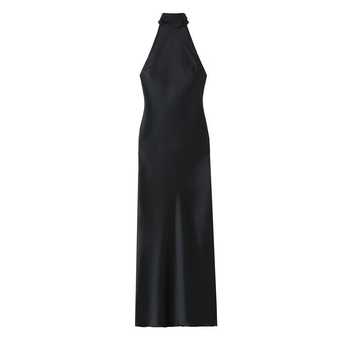 Women's Design Fashionable Collar Silk Satin Textured Dresses