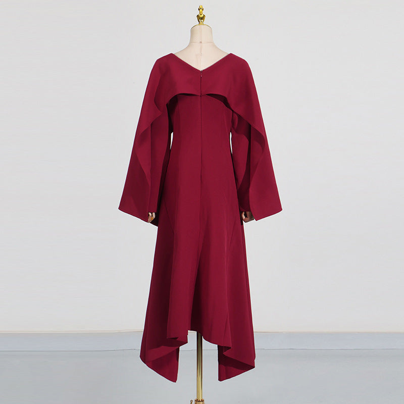 Women's Dress Autumn Fashion French Shawl Design Dresses